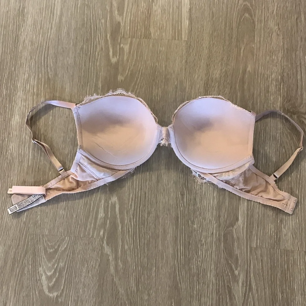 VICTORIA’S SECRET Push Up Bra in Nude and Silver Bejewelled Straps - Picture 6 of 6